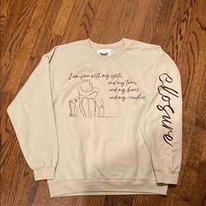 Taylor Swift Evermore Lyric Crewneck Sweatshirt